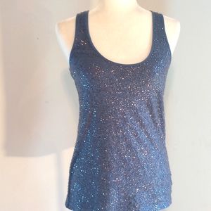 J crew extra small blue sequin tank top